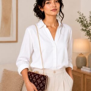 Hand Embroidered Ladies Velvet Beaded Bridal Clutch
