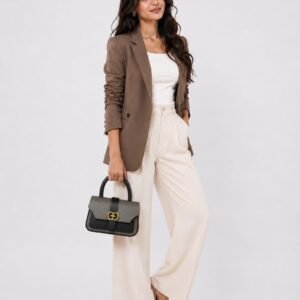 Solid Box Structure Sling Bag