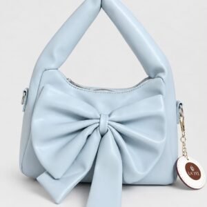 Leather Sling Bag with Bow Details
