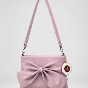 PU Leather Sling Bag with Bow Details